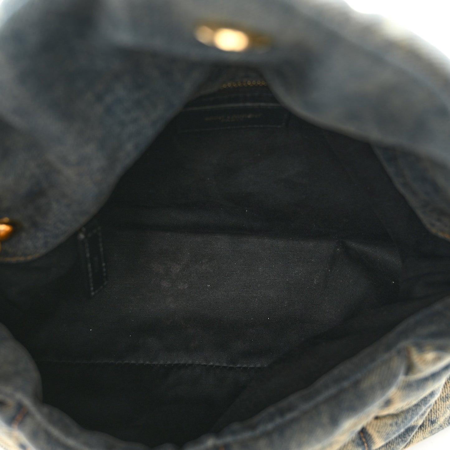 Denim Quilted Small Loulou Puffer Monogram Chain Satchel Blue Cinnamon