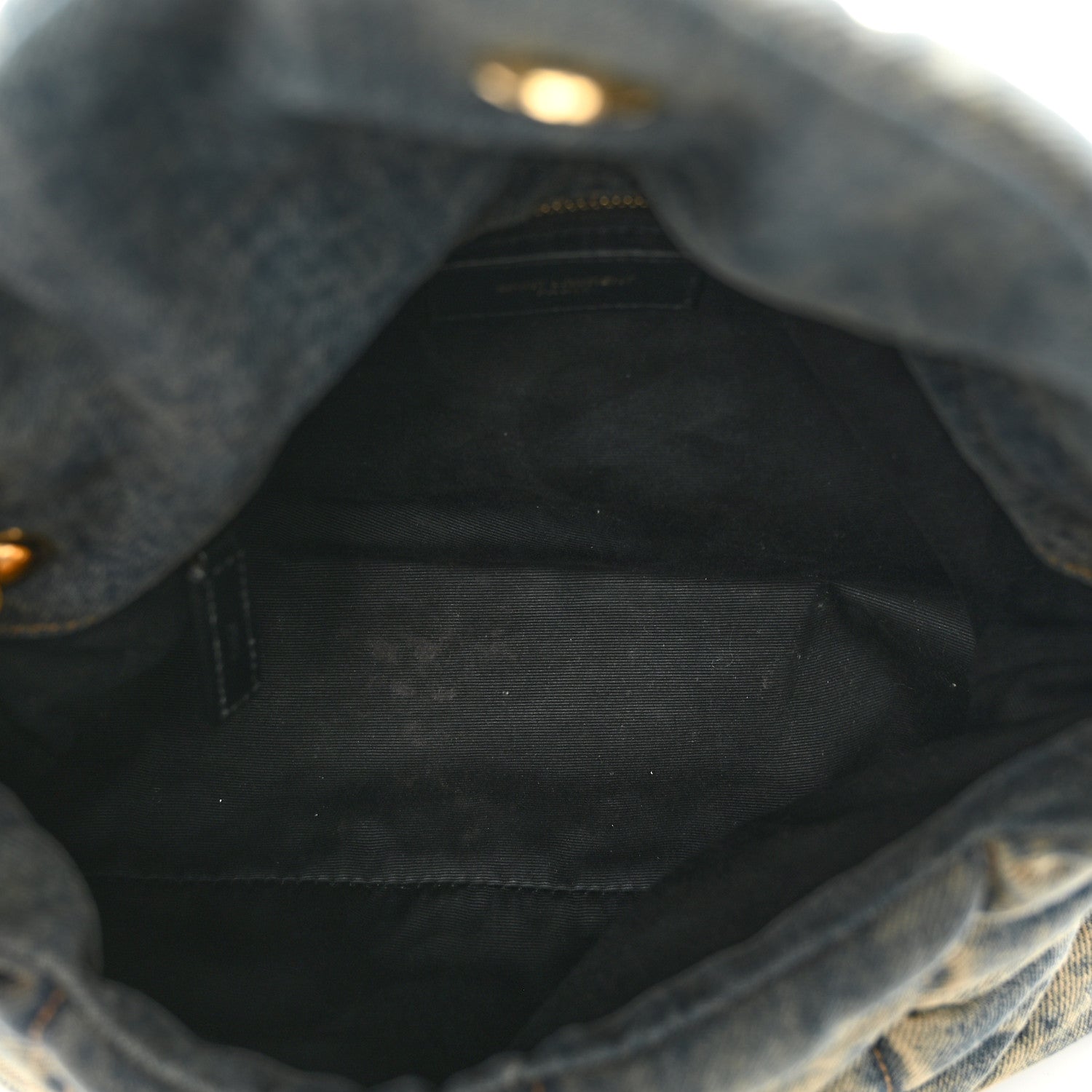 Saint Laurent Denim Quilted Small Loulou Puffer Monogram Chain Satchel Blue Cinnamon 5 of 9
