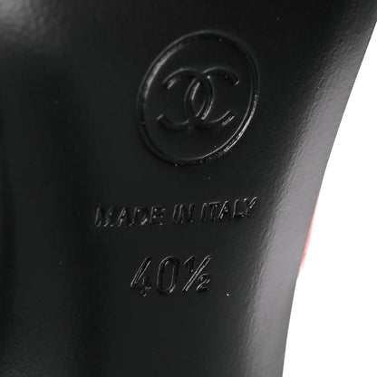 Chanel Lambskin Slingback Pumps 40.5 Black White 8 of 11