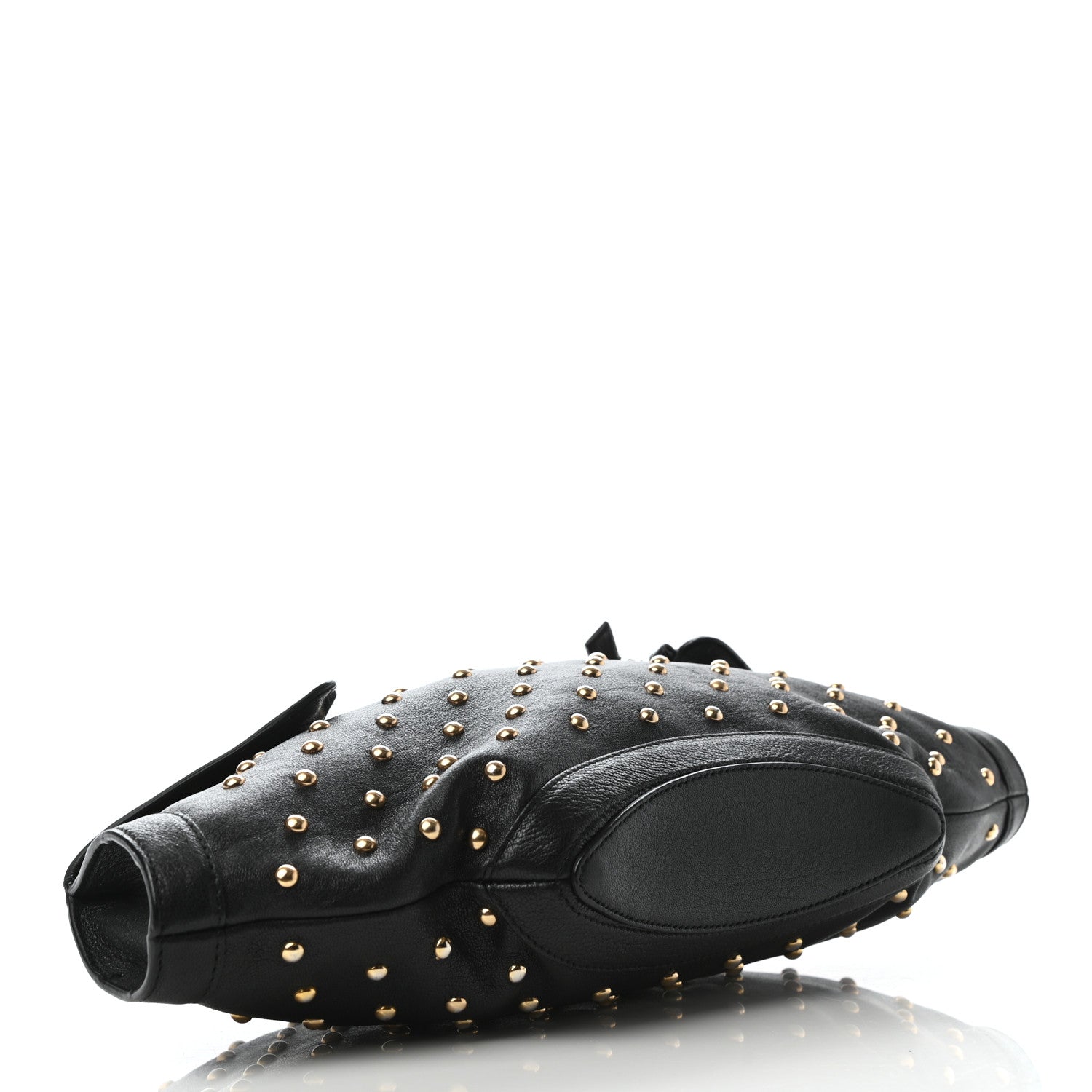 Alexander McQueen Calfskin Studded De Manta Clutch Black 4 of 9