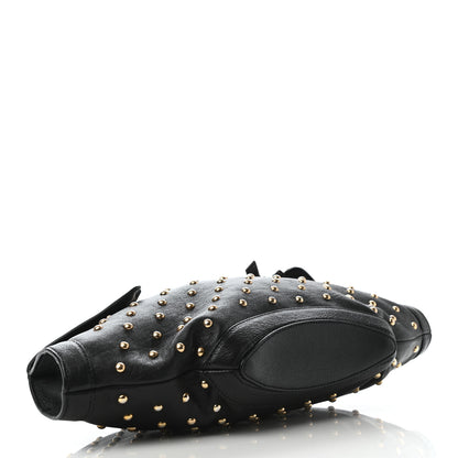 Alexander McQueen Calfskin Studded De Manta Clutch Black 4 of 9
