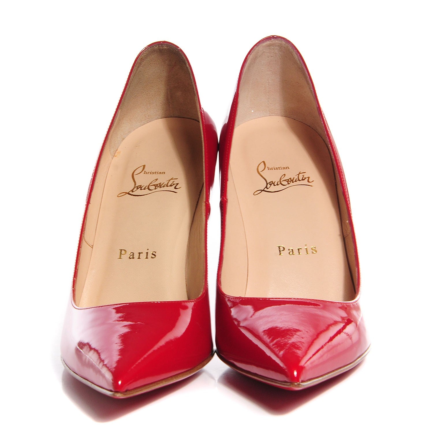 Christian Louboutin Patent New Piaf 85 Pumps 37 Cherry 2 of 6