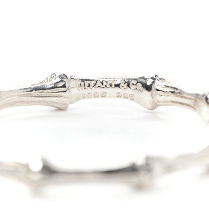 Tiffany Sterling Silver Nature Bamboo Bangle Bracelet 4 of 4