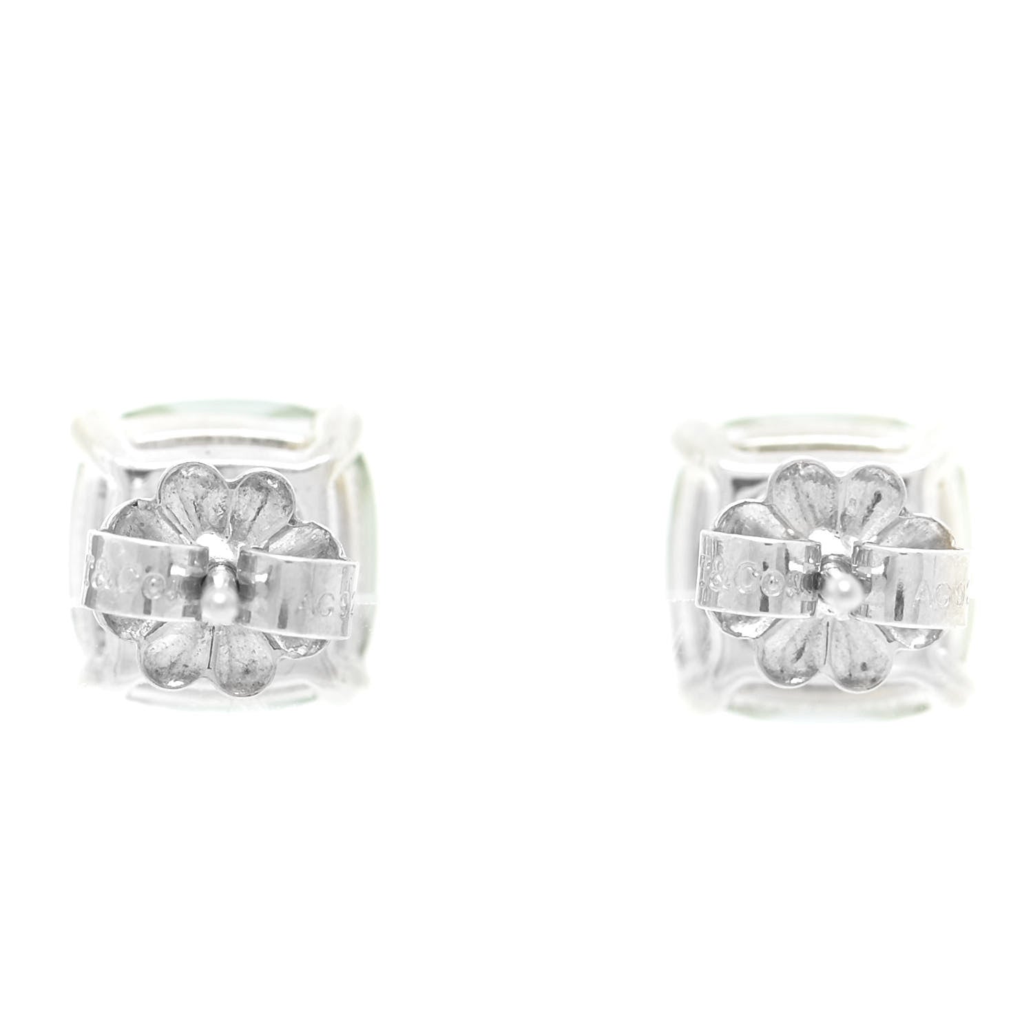 Tiffany Sterling Silver Prasiolite Sparklers Earrings 5 of 6