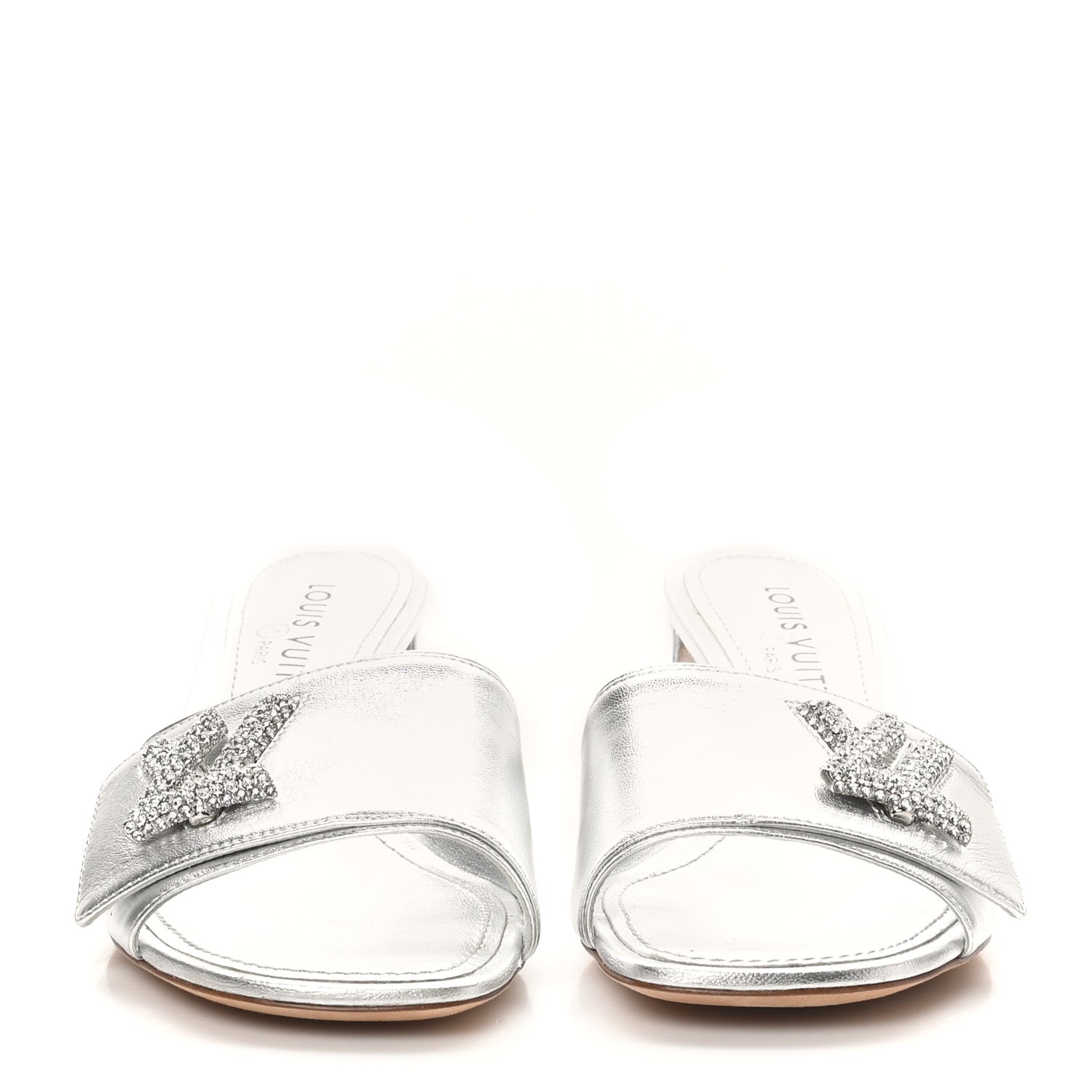 Louis Vuitton Metallic Calfskin Shake 5.5cm Mule 36.5 Silver 3 of 10