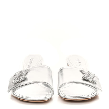 Louis Vuitton Metallic Calfskin Shake 5.5cm Mule 36.5 Silver 3 of 10