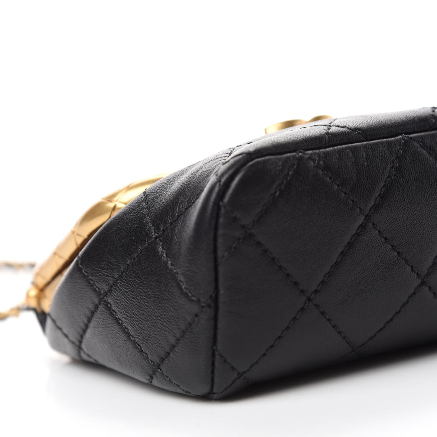 Lambskin Quilted Small My Crush Bag Black