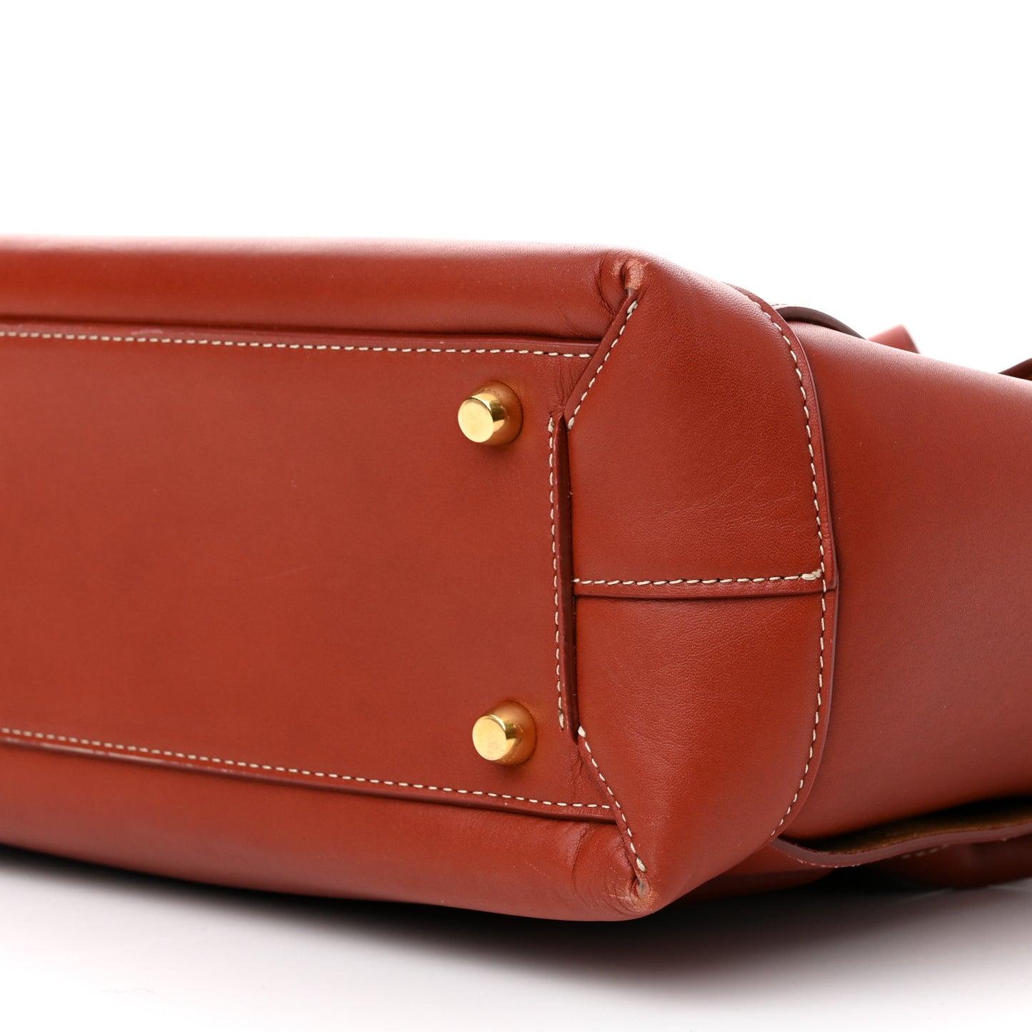 French Calfskin Maxi Intrecciato Medium Arco Rust