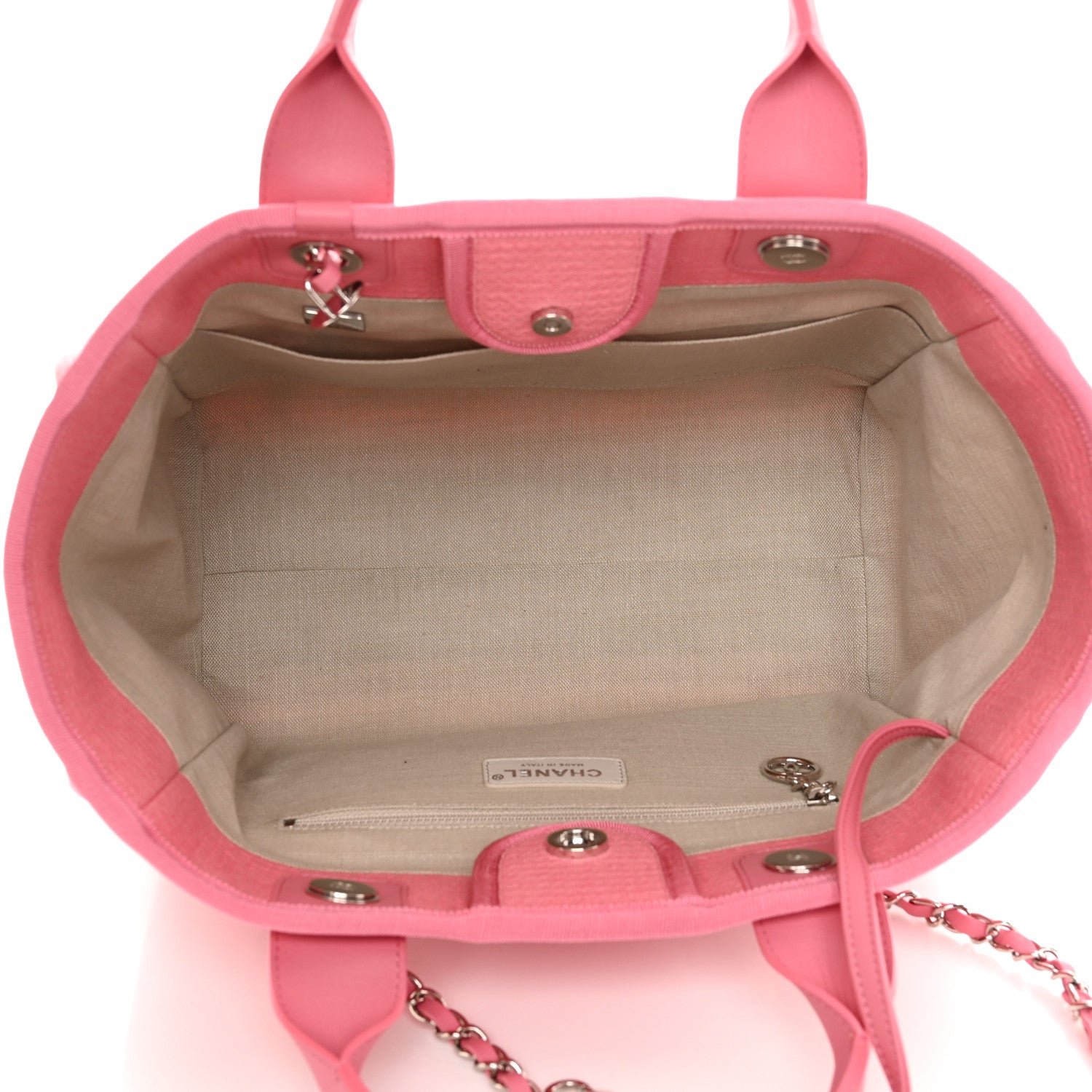 Chanel Mixed Fibers Small Deauville Tote Pink 6 of 11