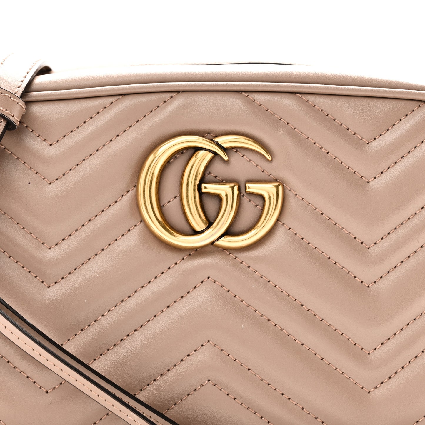 Calfskin Matelasse Small GG Marmont Chain Shoulder Bag Porcelain Rose