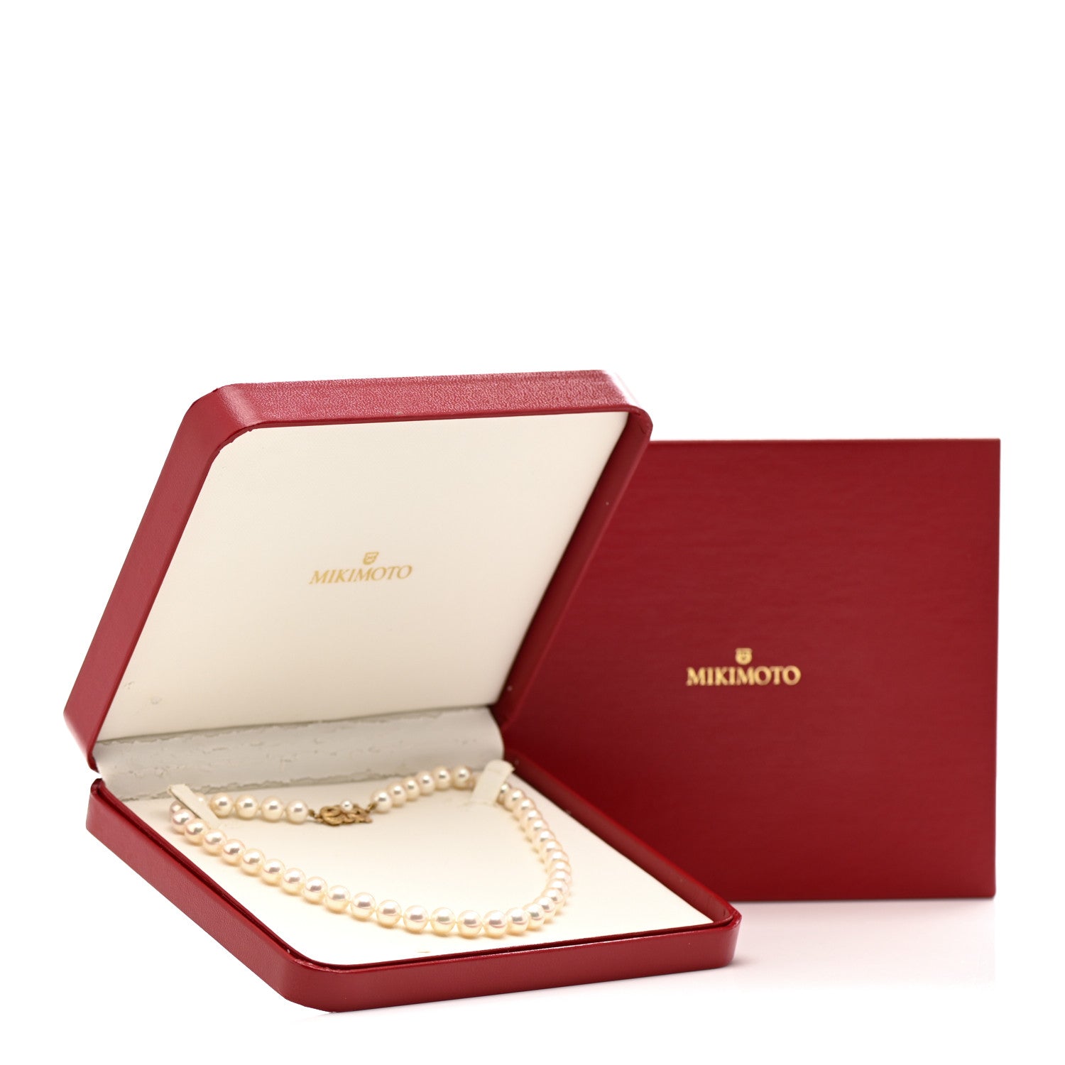 Mikimoto 18K Yellow Gold Akoya Pearl 7-7.5mm Strand Necklace 14" 5 of 5