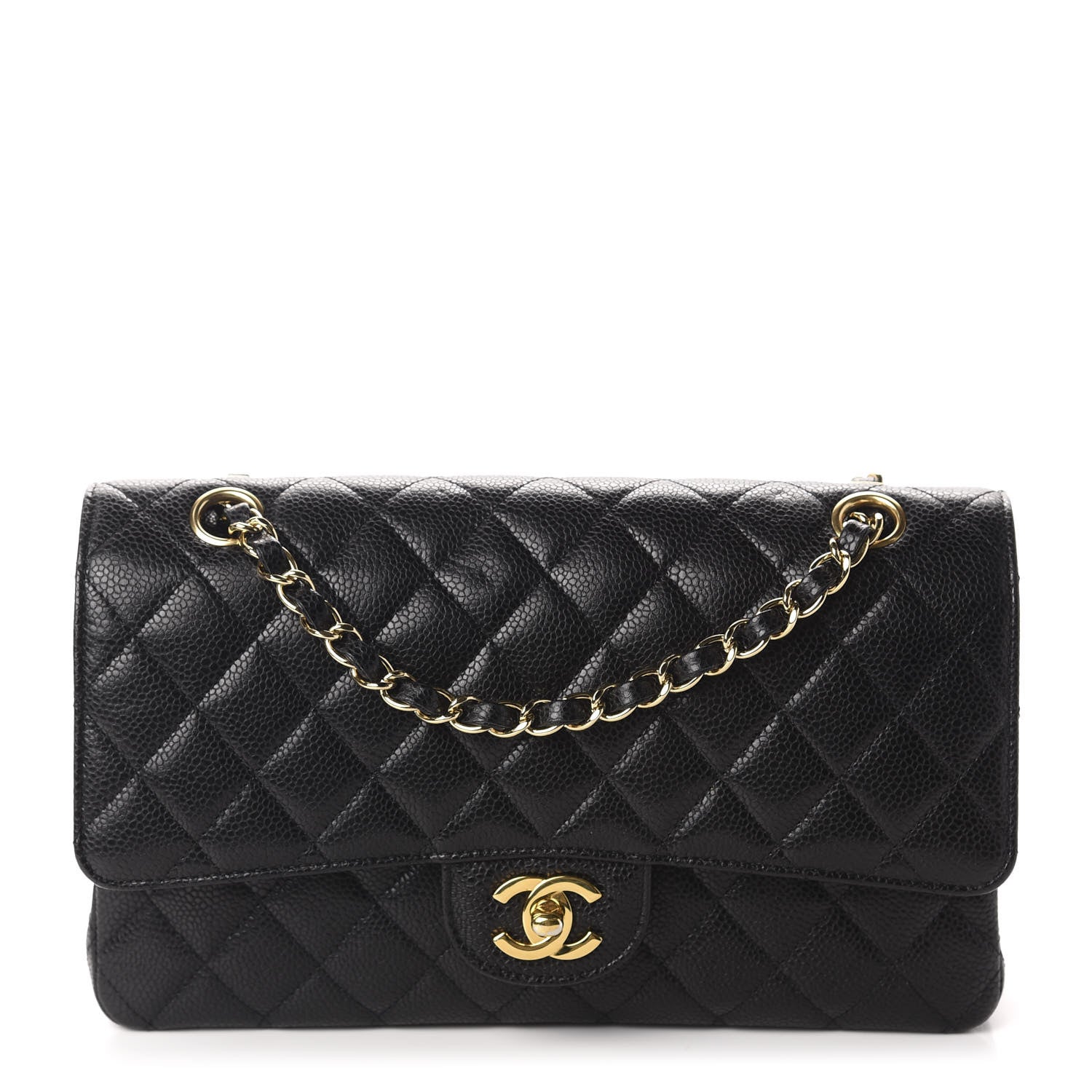 Chanel Caviar Quilted Medium Double Flap Black 1 of 11