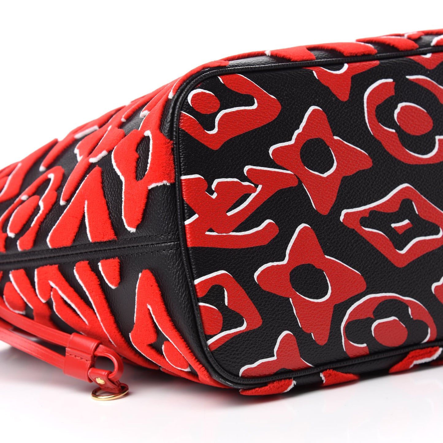 X UF Tufted Monogram Neverfull MM Black Red