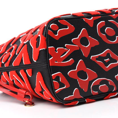 Louis Vuitton X UF Tufted Monogram Neverfull MM Black Red 6 of 11