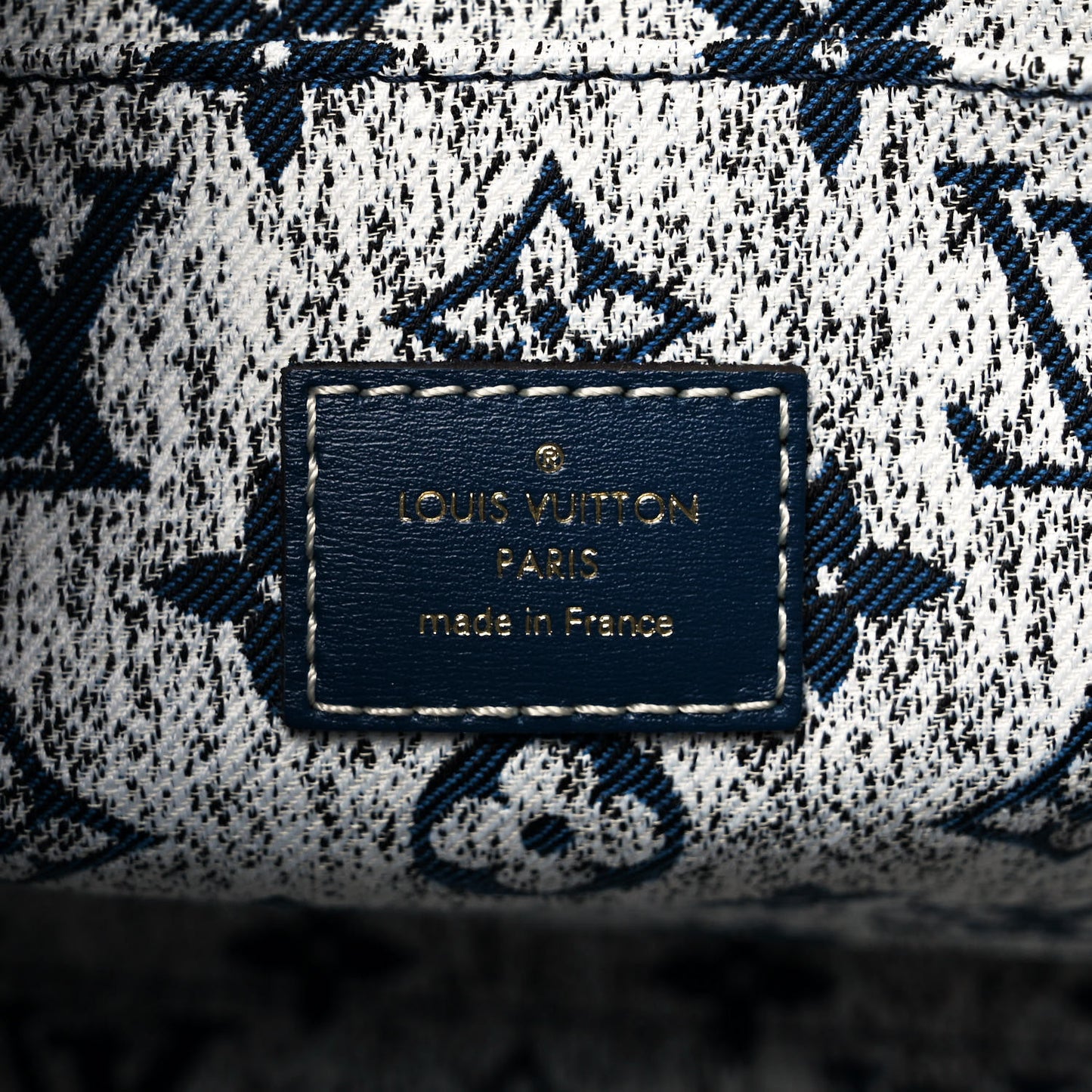 Monogram Jacquard Denim Onthego MM Bleu