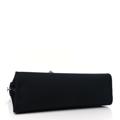Hermes Military Toile Vache Hunter Herbag Zip 31 PM Black Bleu Saphir 5 of 11