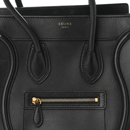 Celine Smooth Calfskin Micro Luggage Black 7 of 11