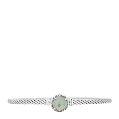 David Yurman Sterling Silver Prasiolite 3mm Chatelaine Bracelet 1 of 3