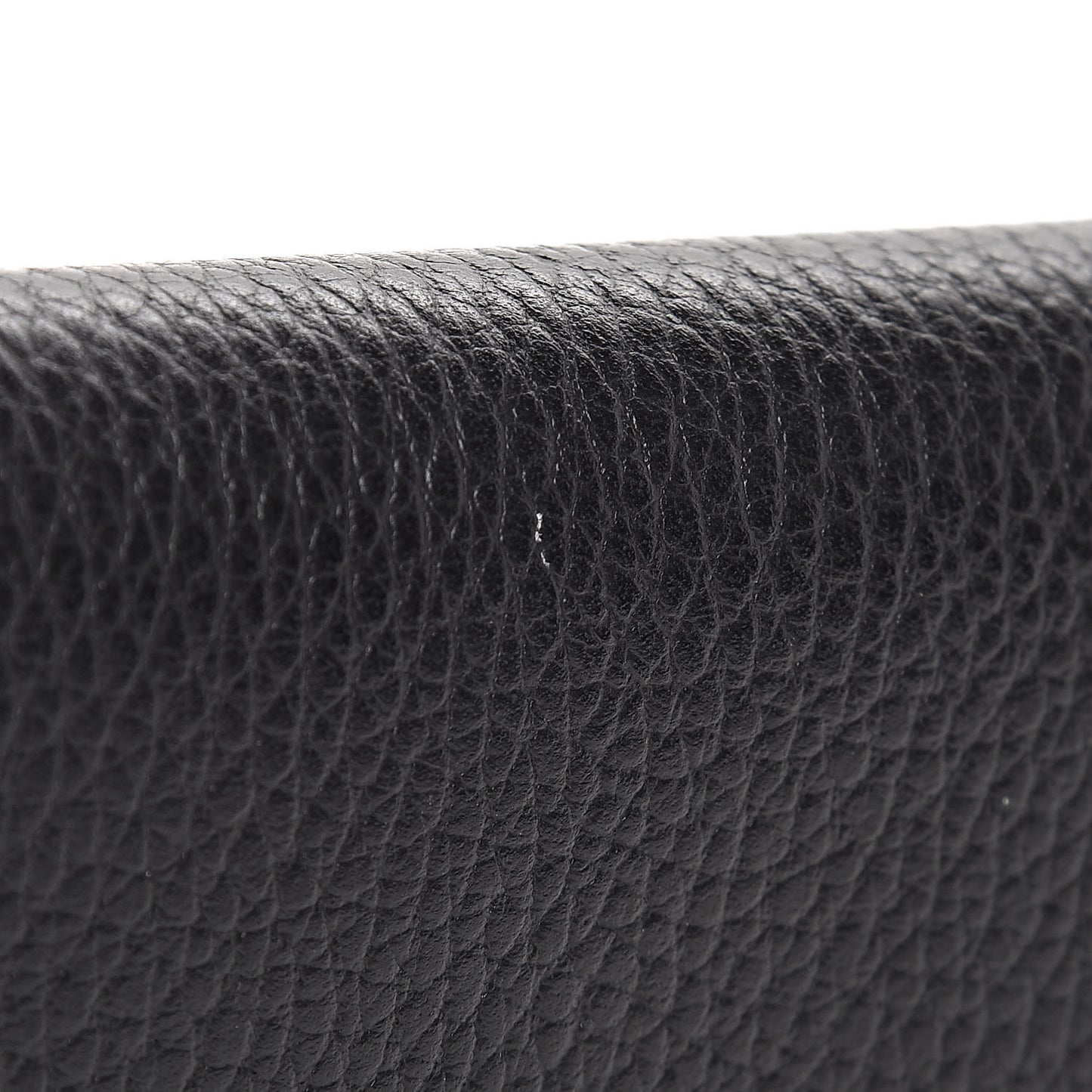 Pebbled Calfskin GG Marmont Card Case Black