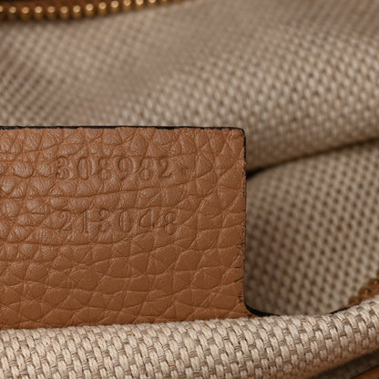 Gucci Pebbled Calfskin Medium Soho Chain Shoulder Bag Camelia 7 of 11