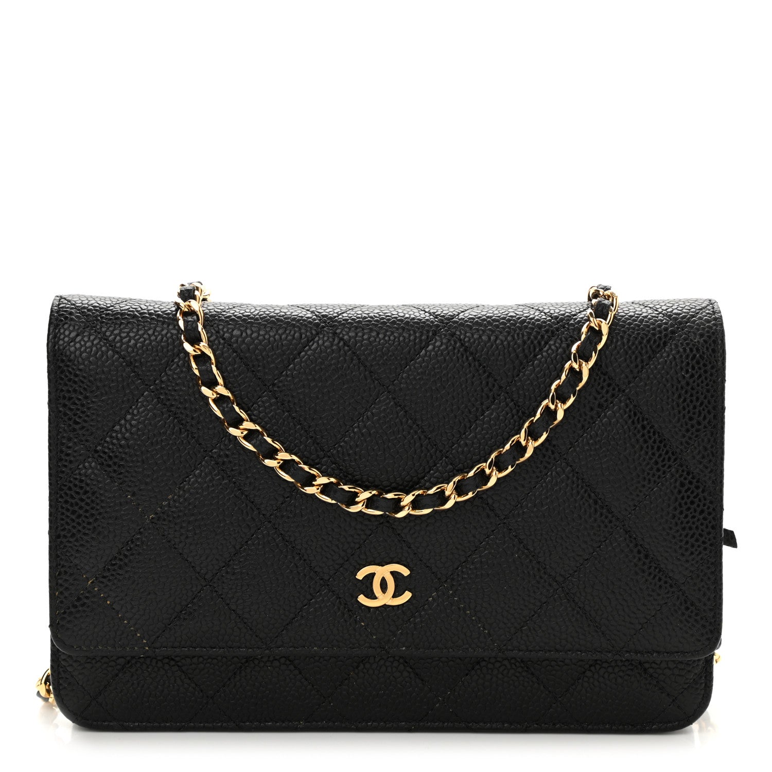 Chanel Caviar Quilted Wallet On Chain WOC Black 1 of 12