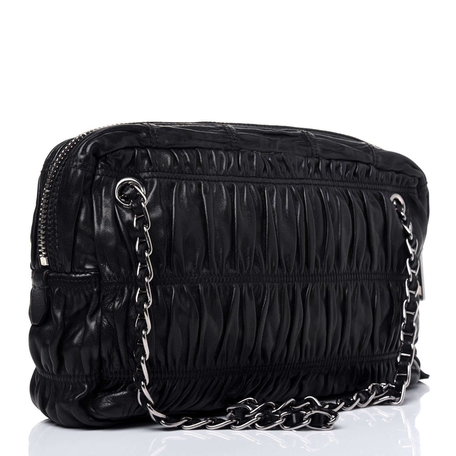 Prada Nappa Gaufre Satchel Black 5 of 23