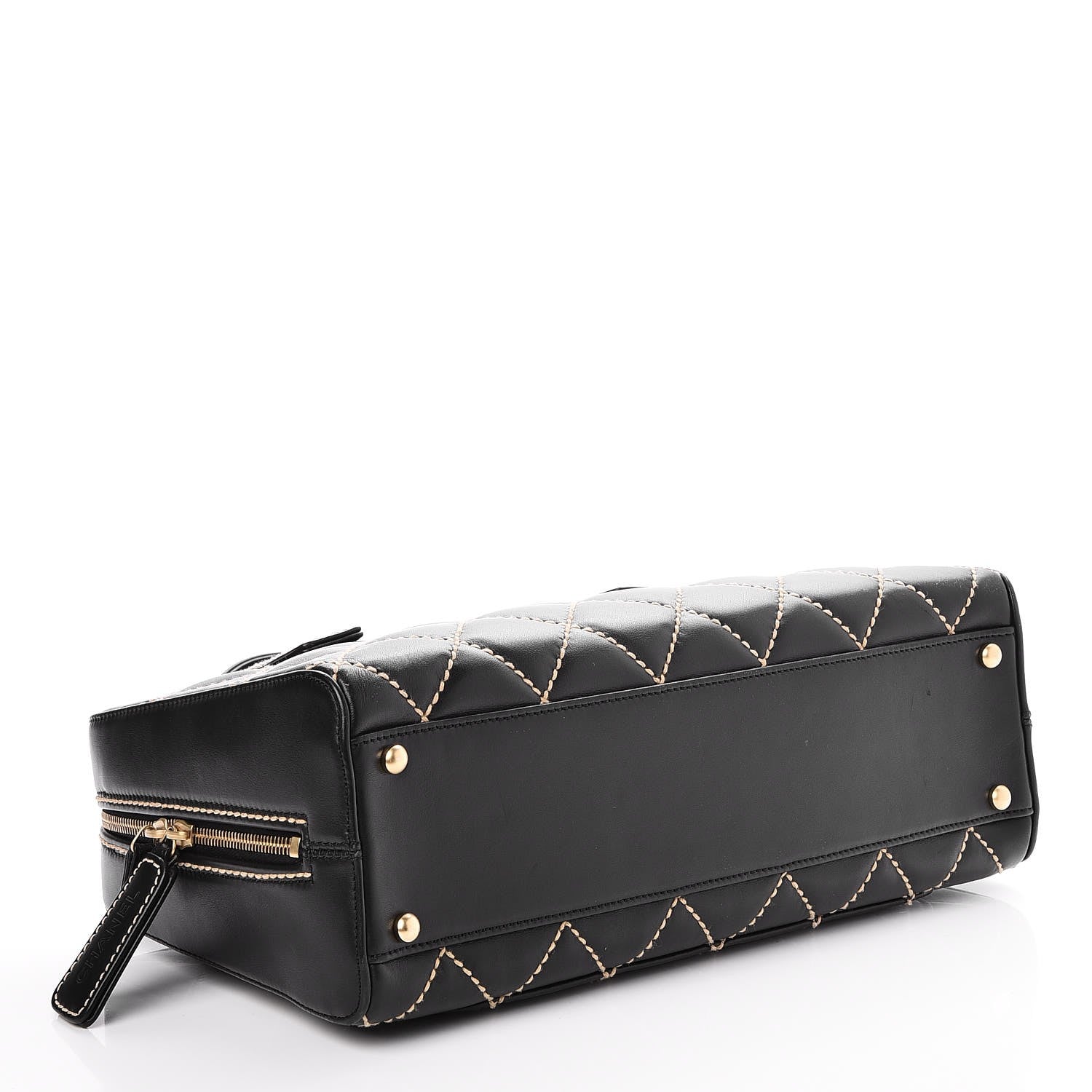 Chanel Calfskin Contrast Stitch Surpique Bowler Black 4 of 7