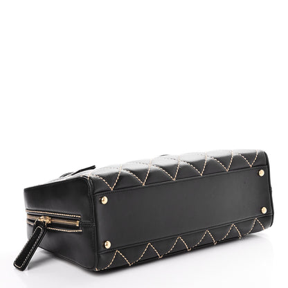 Chanel Calfskin Contrast Stitch Surpique Bowler Black 4 of 7