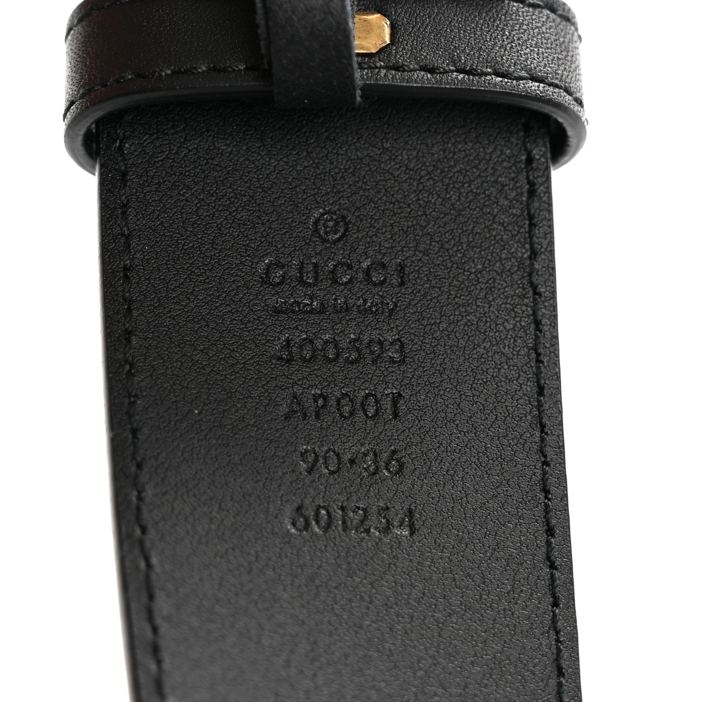 Textured Calfskin Double G 40mm Belt 90 36 Black