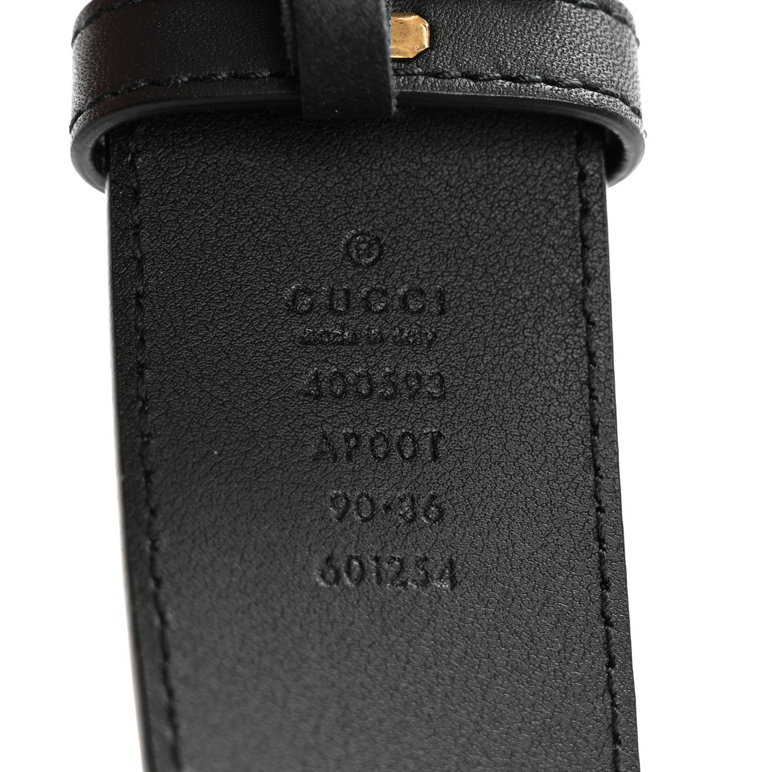Gucci Textured Calfskin Double G 40mm Belt 90 36 Black 5 of 8