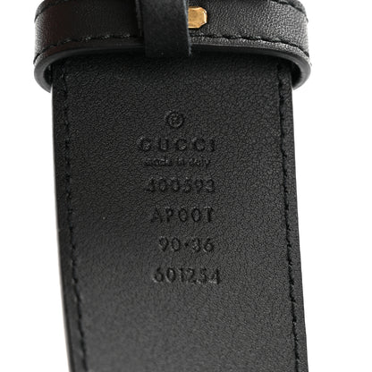 Gucci Textured Calfskin Double G 40mm Belt 90 36 Black 5 of 8