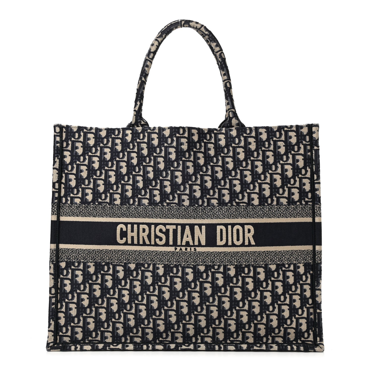 Christian Dior Oblique Large Book Tote Blue Multicolor 1 of 10