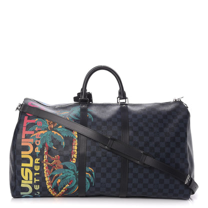 Louis Vuitton Damier Cobalt Jungle Keepall Bandouliere 55 1 of 10