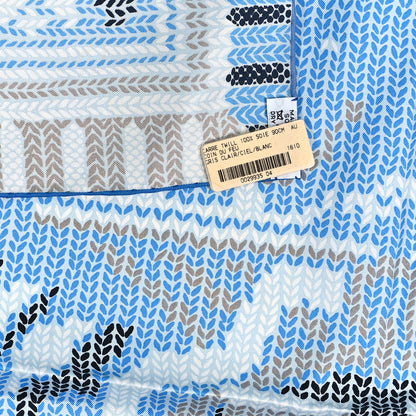 Hermes Silk Au Coin Du Feu Scarf 90 Clair Ciel Blanc 6 of 12