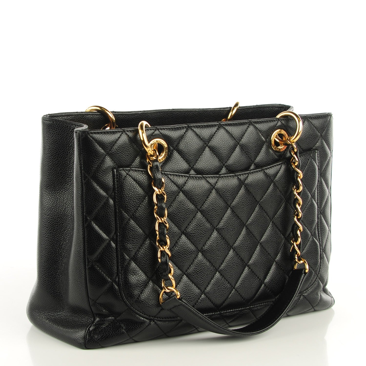 Chanel Caviar Quilted Grand Shopping Tote GST Black 3 of 7