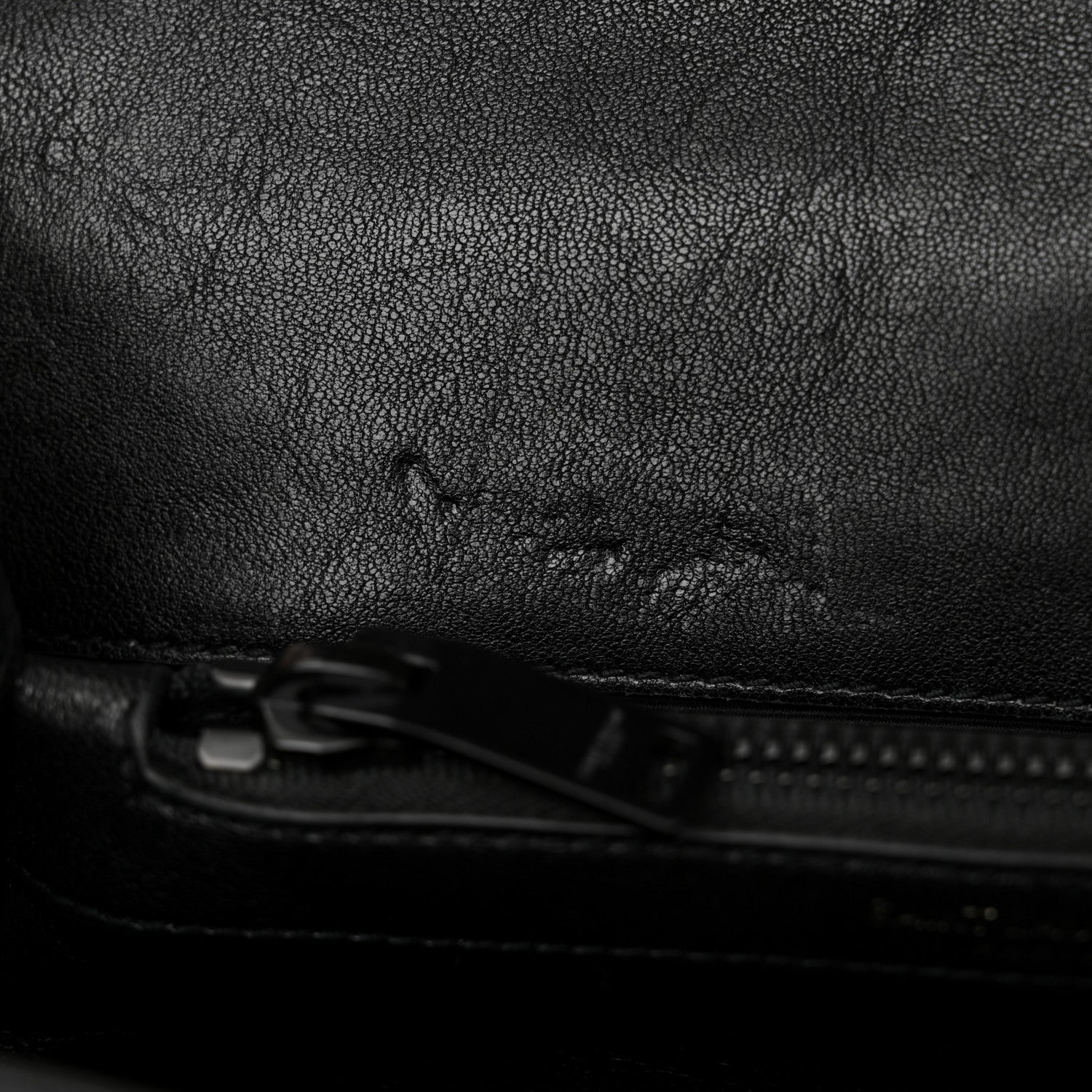 Saint Laurent Sheepskin Matelasse Chevron Monogram Monochrome Medium College Bag Black 12 of 13