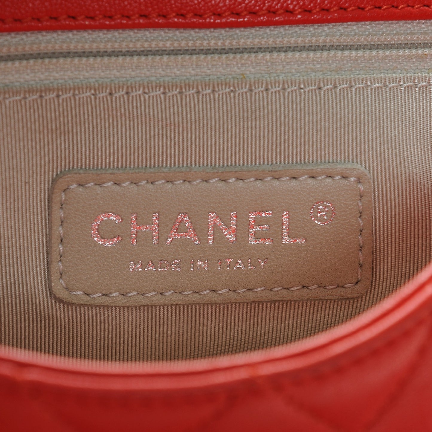 Washed Lambskin Quilted Maxi Chain Around Flap Red