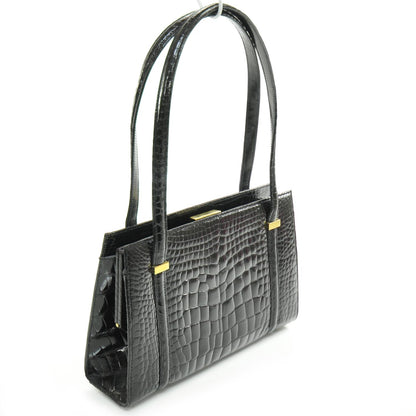 Gucci Crocodile Frame Bag Black 3 of 9