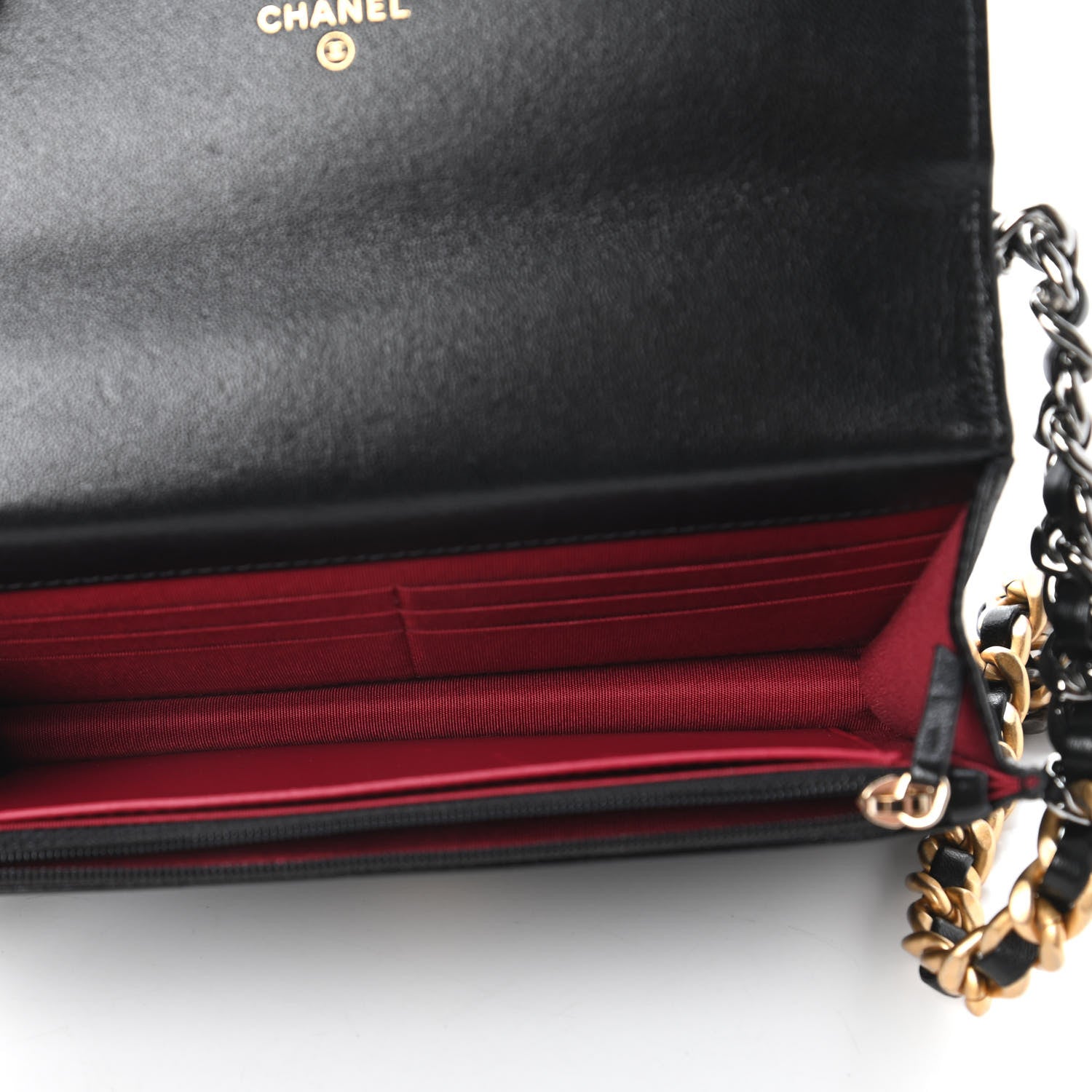 Chanel Lambskin Quilted Chanel 19 Wallet On Chain WOC Black 5 of 12