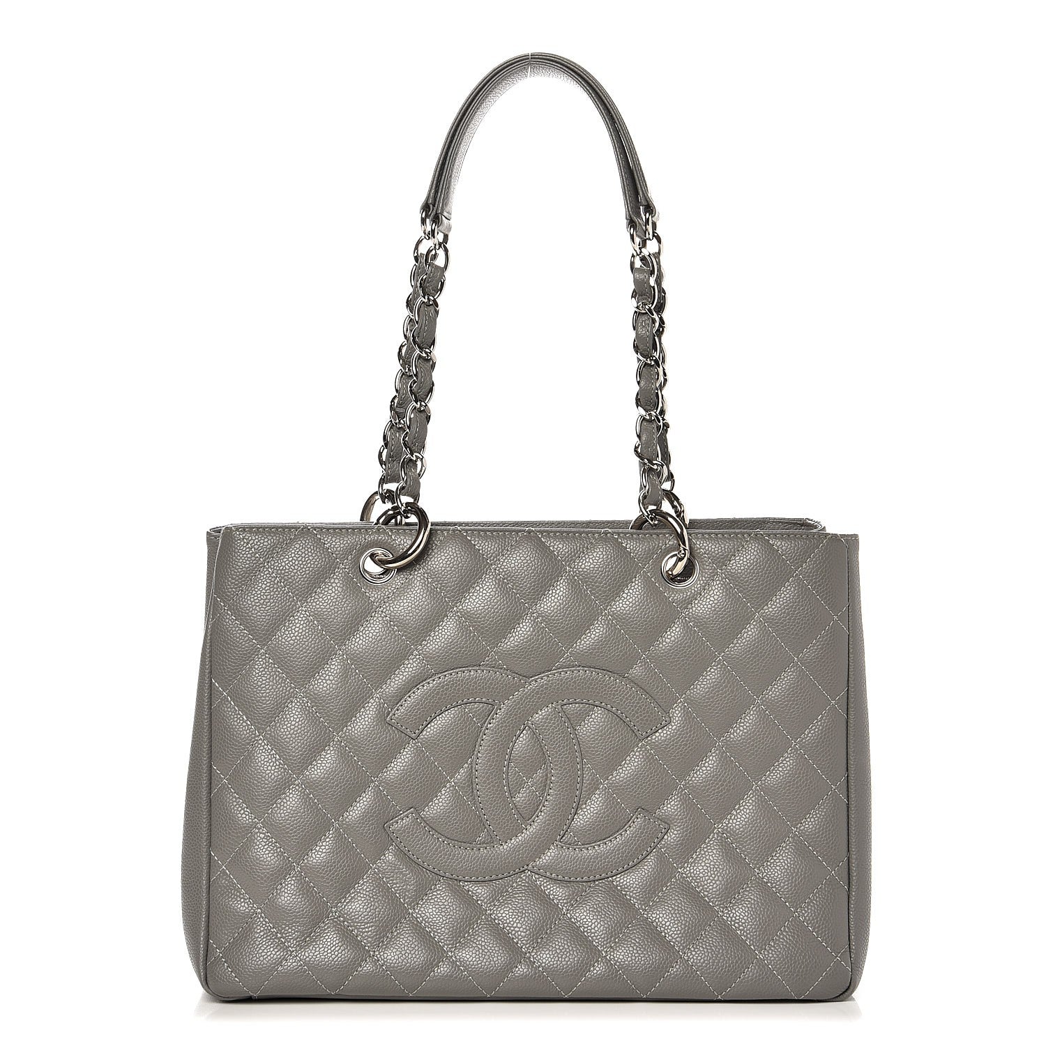 Chanel Caviar Quilted Grand Shopping Tote GST Grey 1 of 9