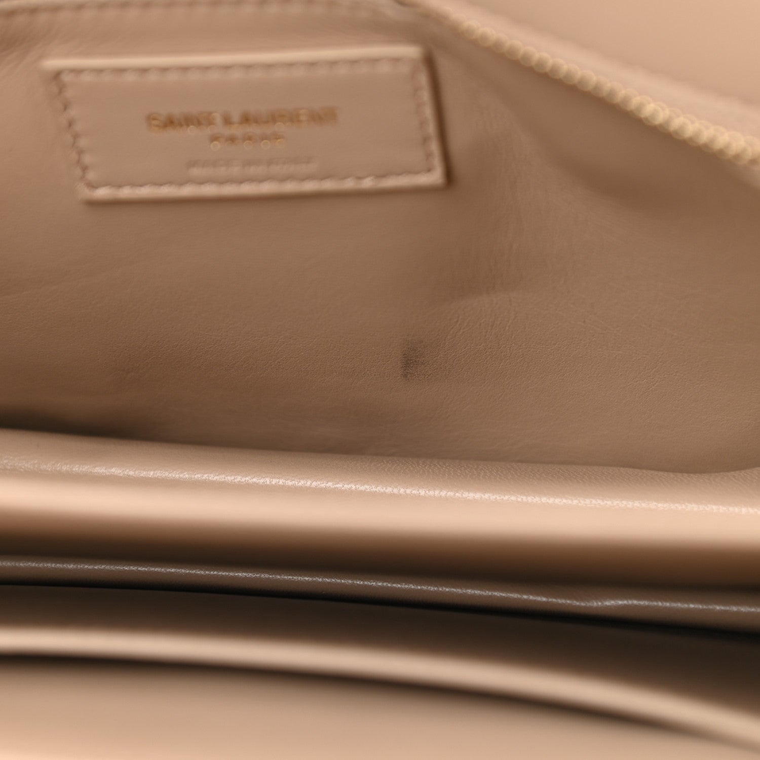 Saint Laurent Smooth Calfskin Le Maillon Satchel Dark Beige 10 of 10