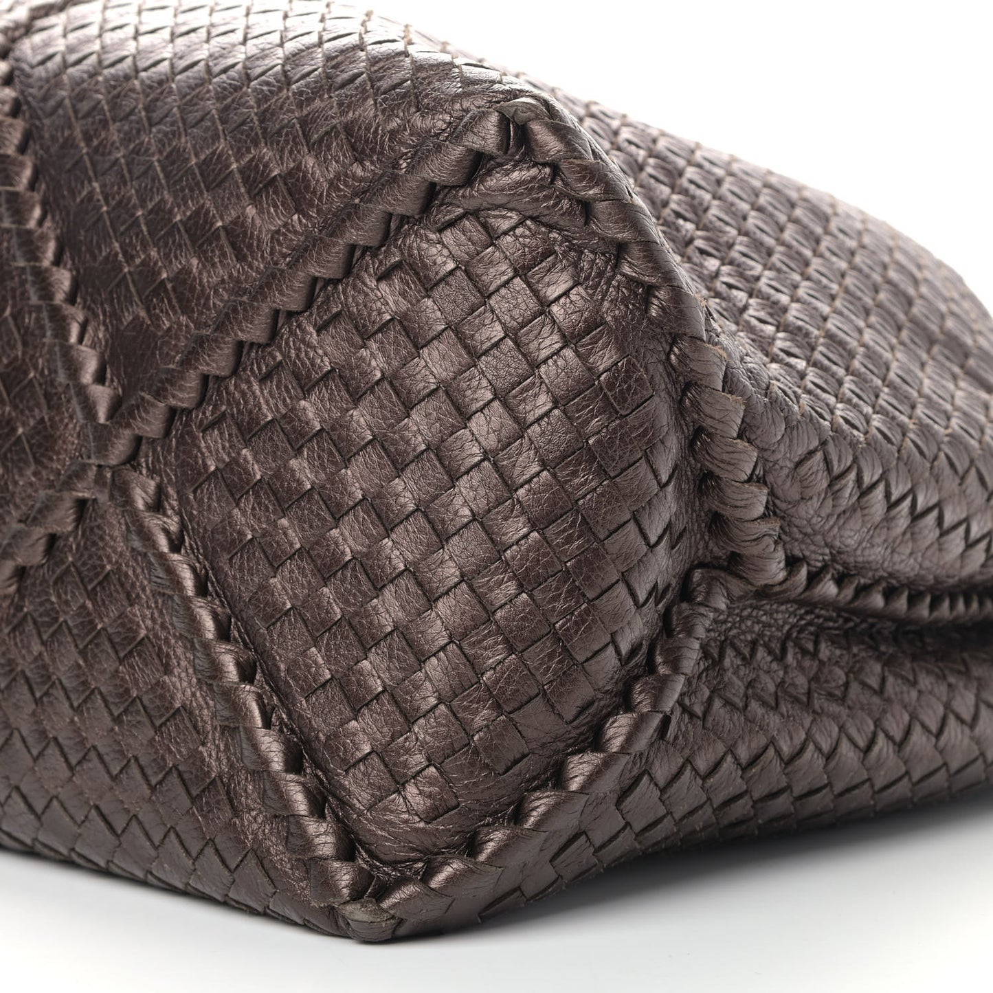 Cervo Intrecciato Shoulder Bag Brown