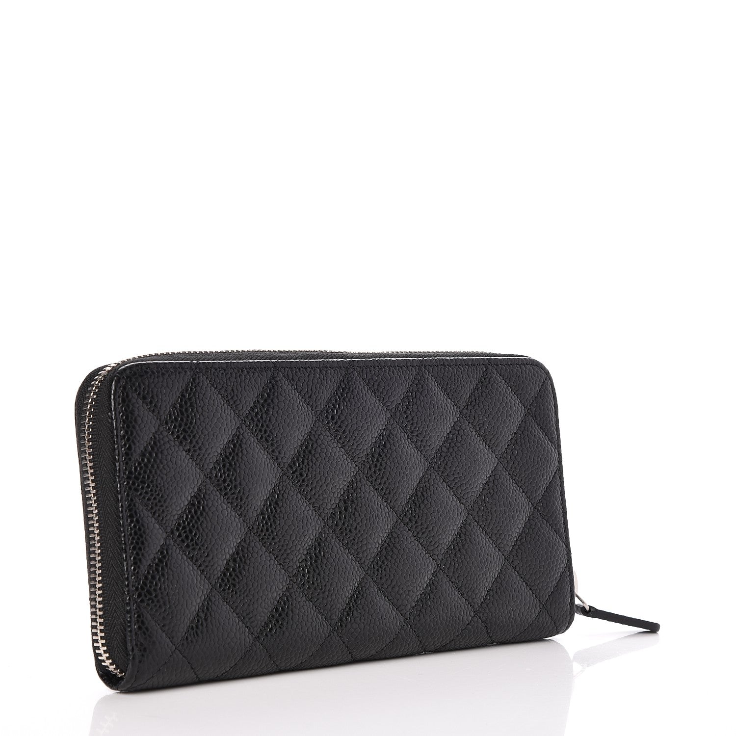 Chanel Caviar Quilted Large Gusset Zip Around Wallet Black 3 of 9