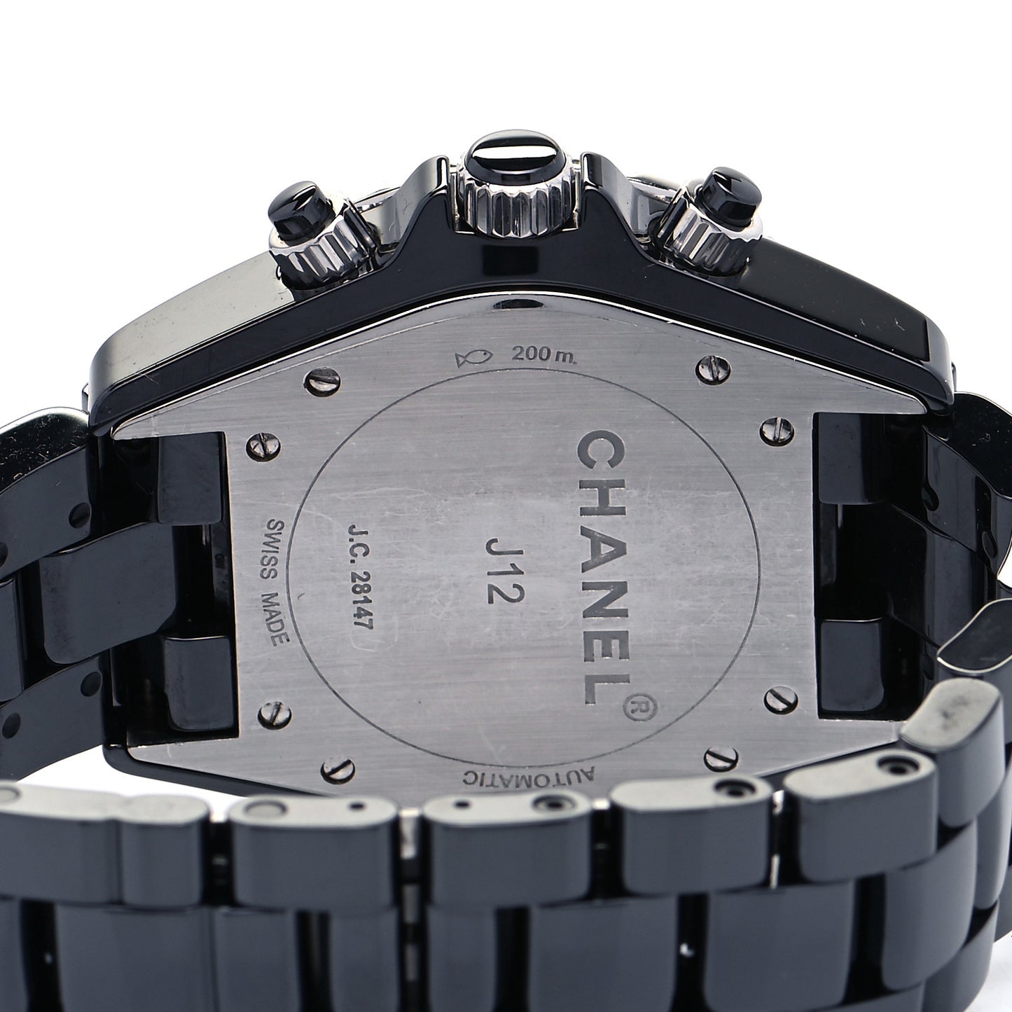Stainless Steel Ceramic 41mm J12 Chronograph Automatic Watch Black