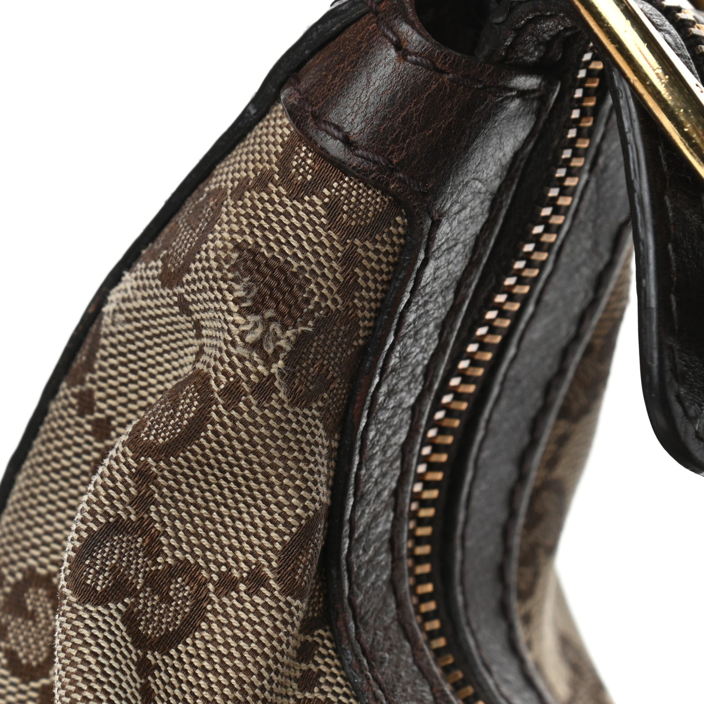 Monogram Medium Interlocking Hobo Dark Brown