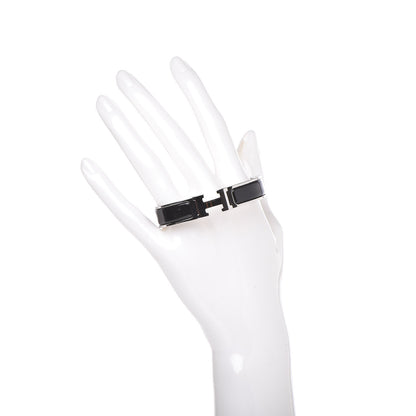 Hermes Enamel Narrow Clic Clac H Bracelet PM Black 2 of 7