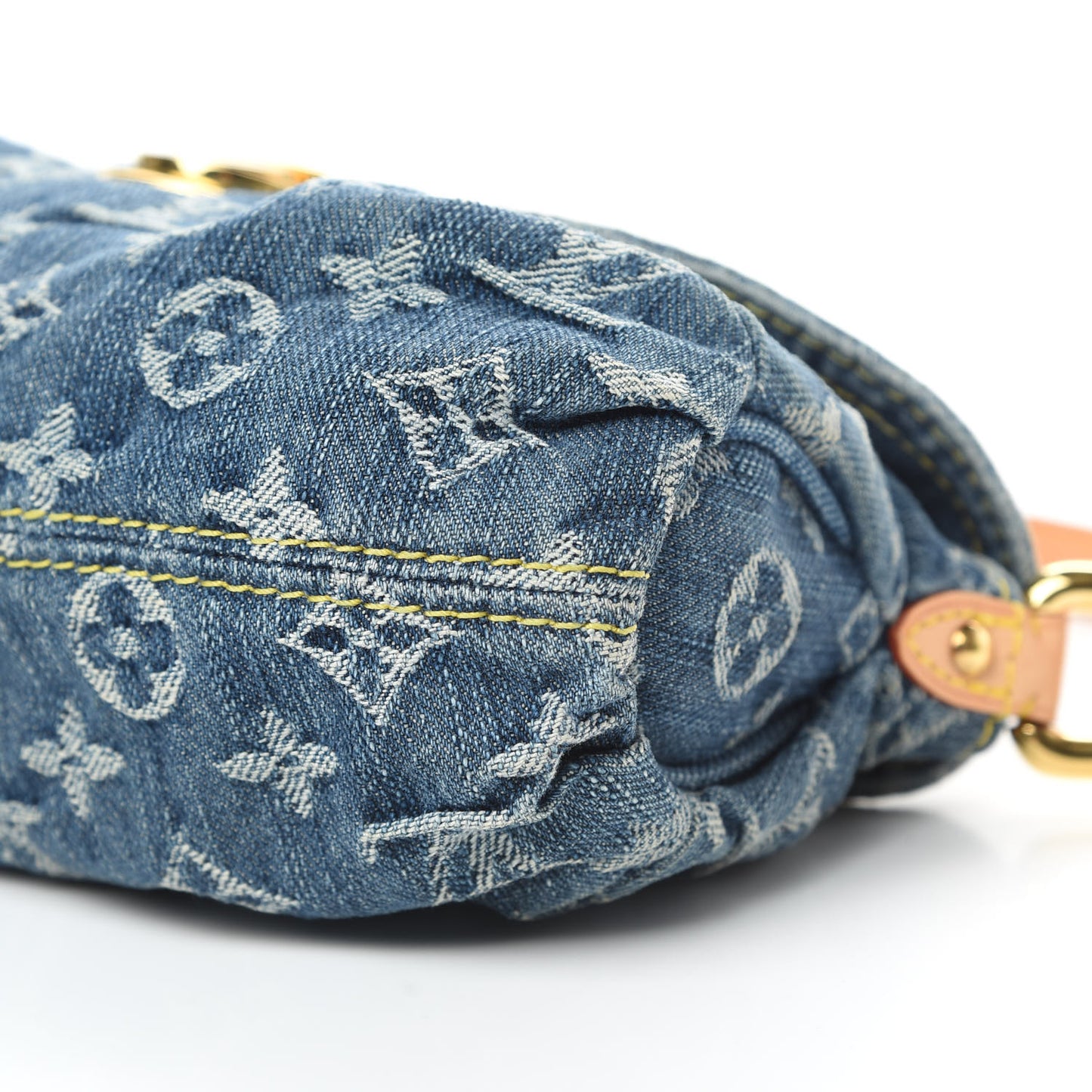 Monogram Denim Mini Pleaty Blue