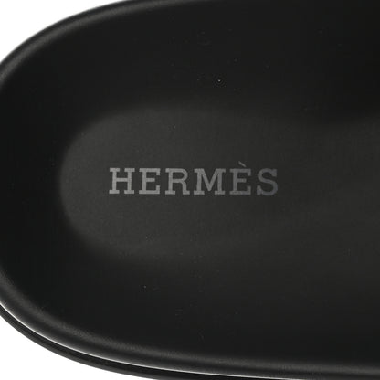 Hermes Epsom Mens Chypre Sandals 42.5 Black Bleu Celeste 8 of 11