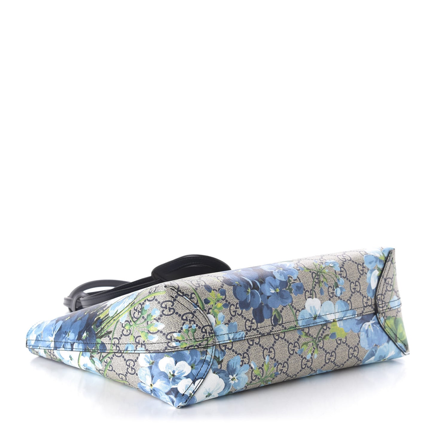 GG Supreme Monogram Blooms Small Reversible Tote Beige Blue Navy