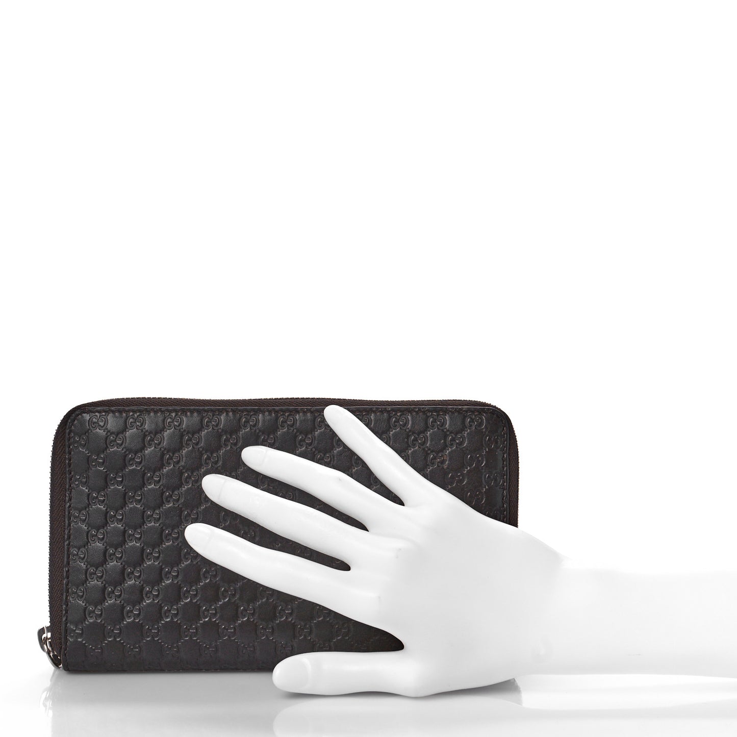 Microguccissima Large Zip Around Organizer Wallet Black